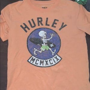 Orange skeleton graphic tee